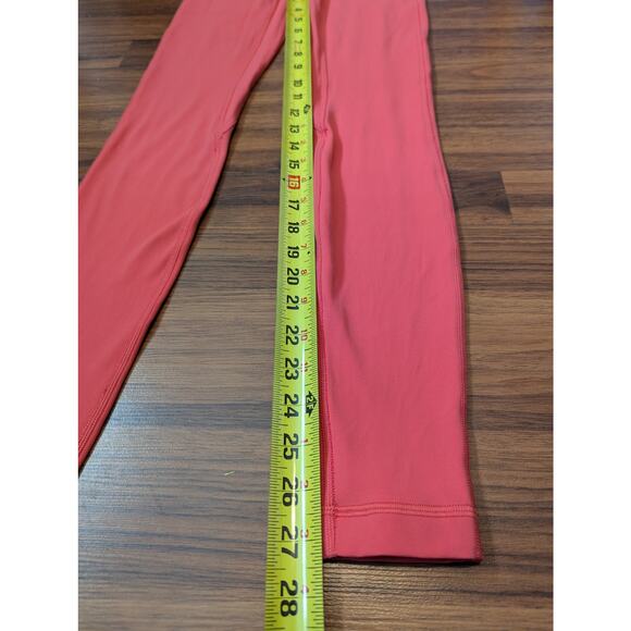 Lululemon Align High Rise Leggings Pink Coral - 28" Inseam Size 2 - Picture 3 of 7